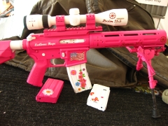 Tactical Ar-15 in pink and white_8